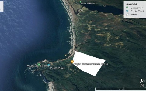 Venta en Chonchi | Campo con inigualable vista al mar en sector Muelle de Las Almas en 267 | Campo con inigualable vista al mar en sector Muelle de Las Almas